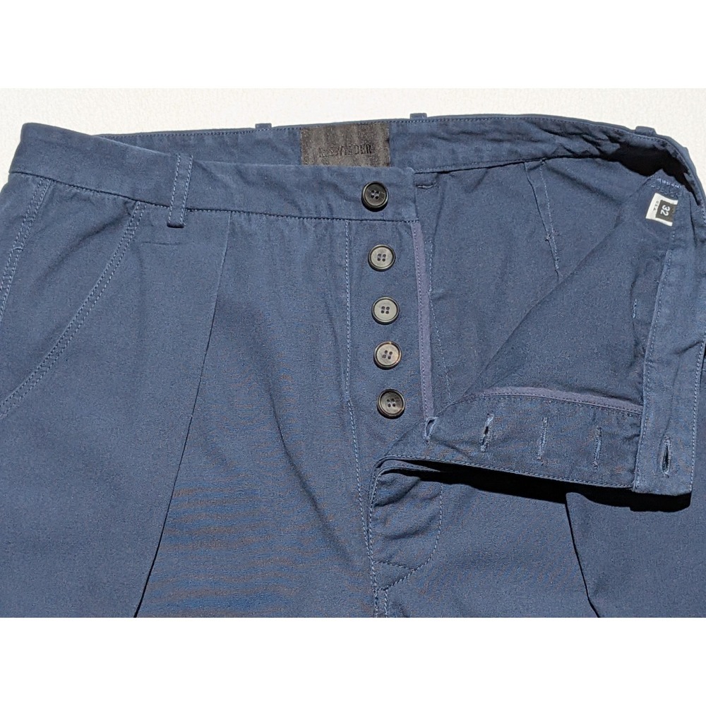 R Swiader Pleated Pants Mens 34 High Rise Tapered USA Made Blue - Picture 4 of 12